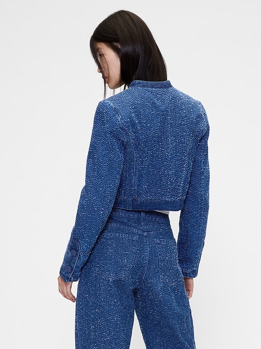 Image number 2 showing, GapStudio Denim Tweed Crop Jacket