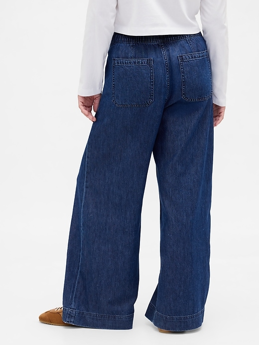Image number 6 showing, Mid Rise UltraSoft Pleated Baggy Jeans