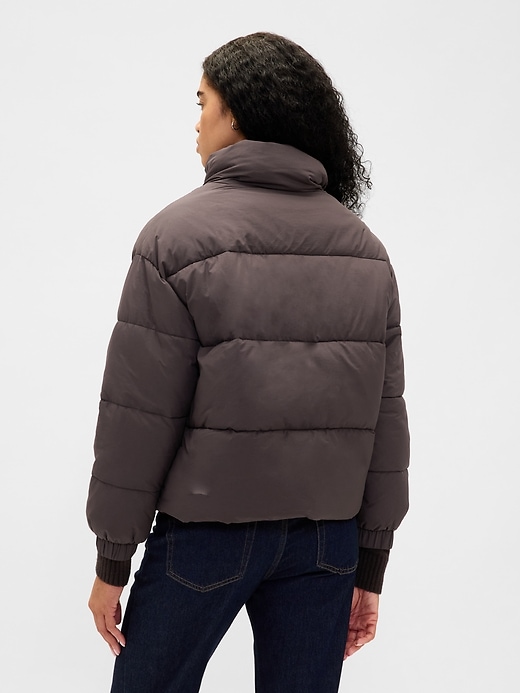 Image number 3 showing, Faux Fur-Trim Puffer Jacket