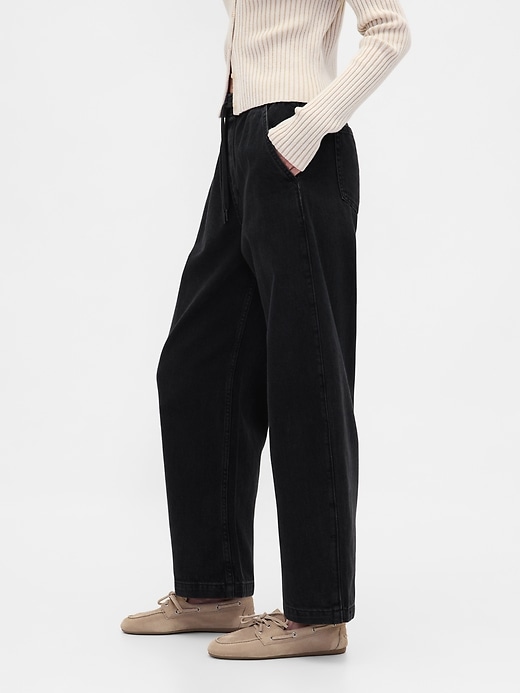 Image number 3 showing, High Rise Barrel Jeans