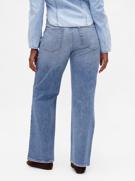 Image number 5 showing, Mid Rise Relaxed Straight Jeans