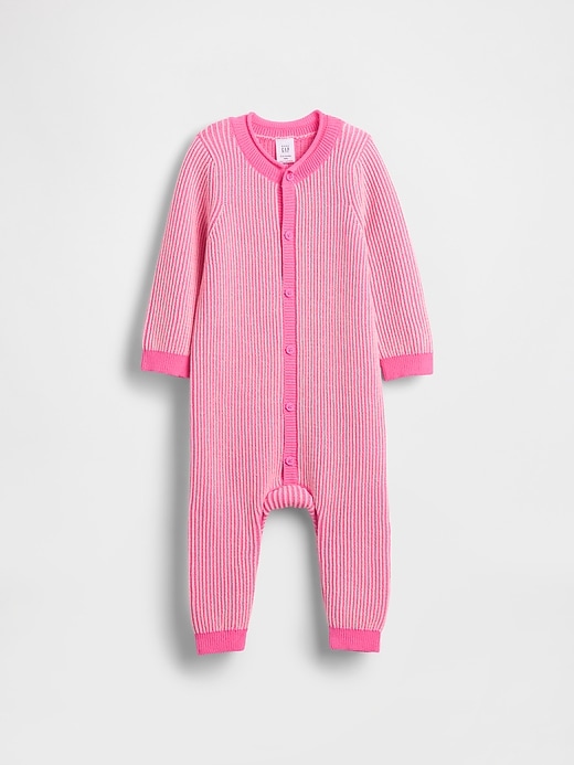 Image number 1 showing, Baby Footless Sweater One-Piece