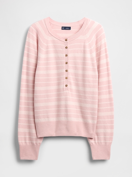 Image number 5 showing, CashSoft Henley Sweater