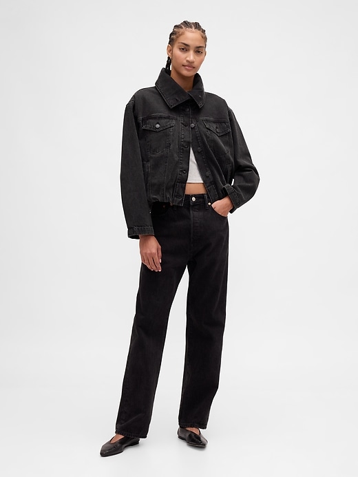 Image number 2 showing, Denim Oversized Cocoon Jacket