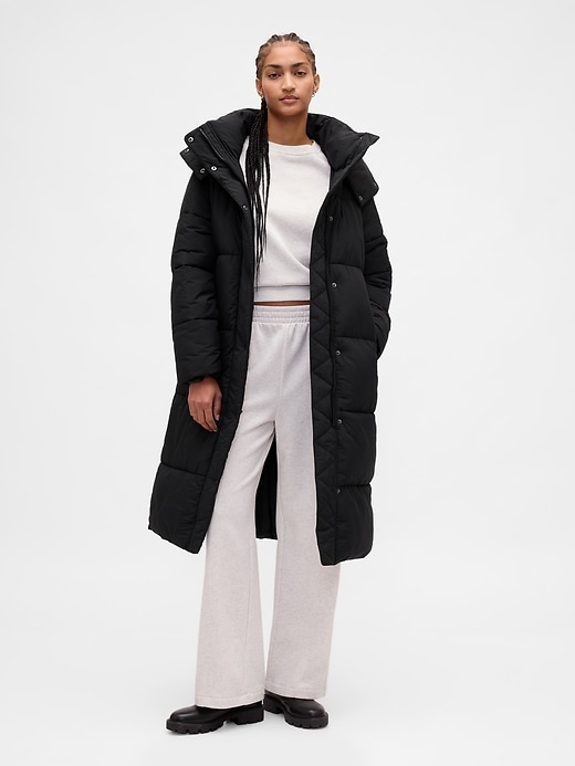 Image number 2 showing, Belted Long Puffer Coat
