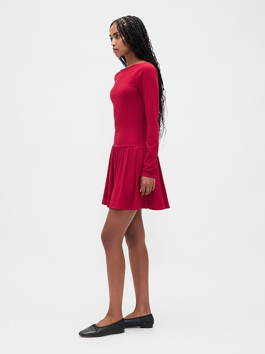 Image number 3 showing, Drop-Waist Mini Dress