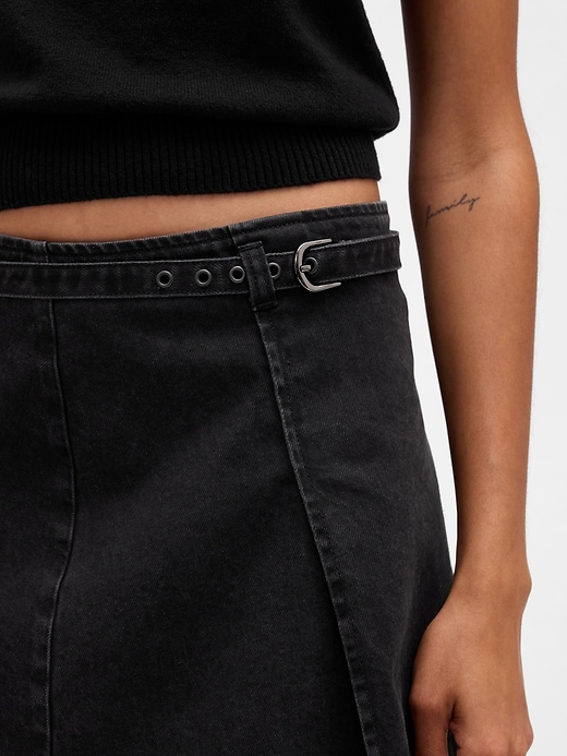 Image number 4 showing, Denim Belted Mini Skirt