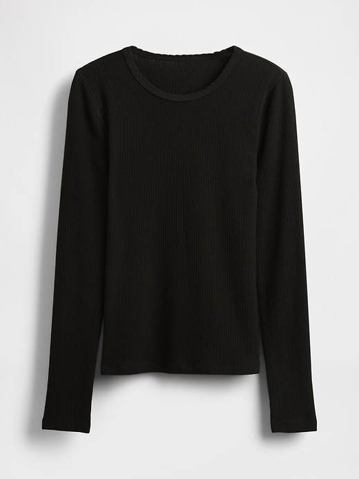 Image number 5 showing, Pointelle Rib T-Shirt