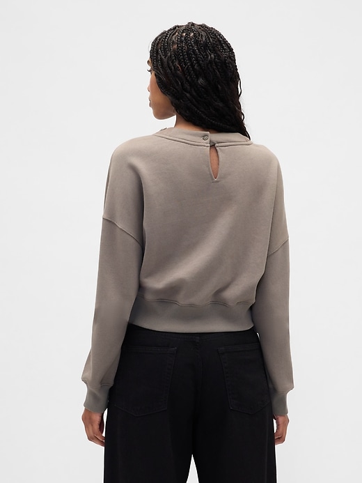 Image number 3 showing, VintageSoft Jewel-Neck Crop Sweatshirt