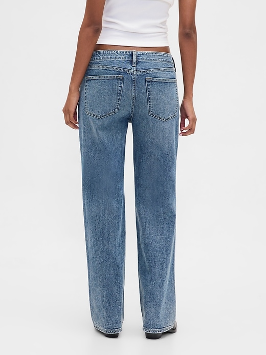 Image number 4 showing, Low Rise '90s Loose Lace-Up Jeans