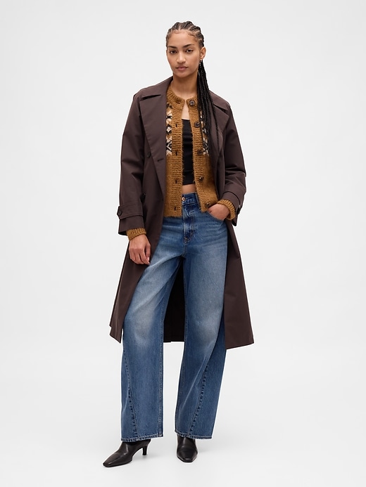 Image number 2 showing, Fuzzy Fair Isle Cardigan Sweater