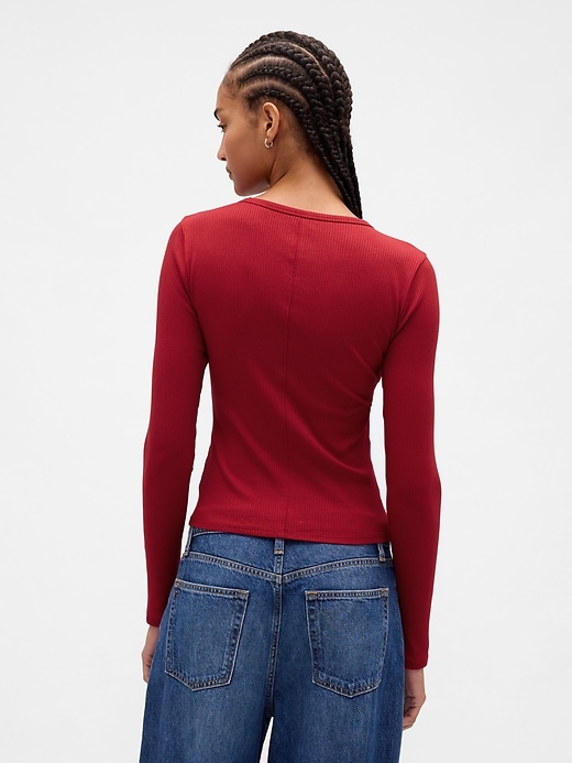 Image number 3 showing, Modern Compact Rib Crop T-Shirt