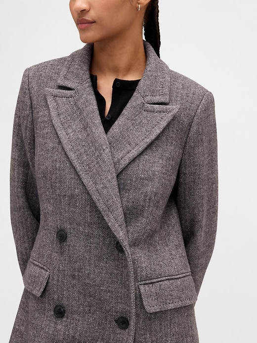 Image number 4 showing, Wool-Blend Chesterfield Coat