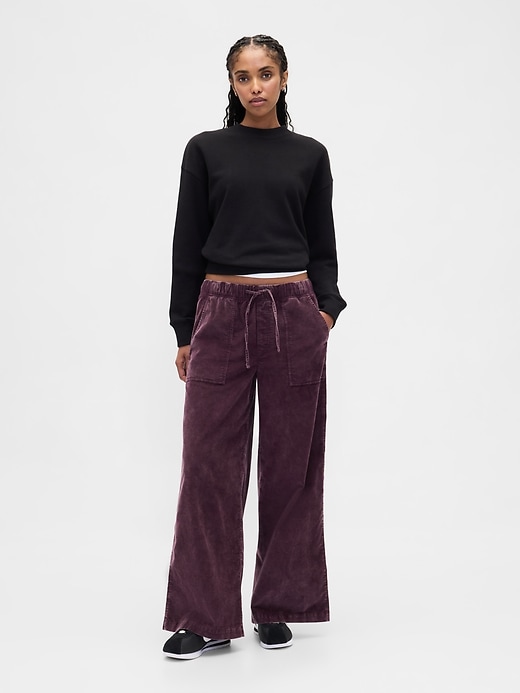 Image number 1 showing, Mid Rise Corduroy Baggy Pants
