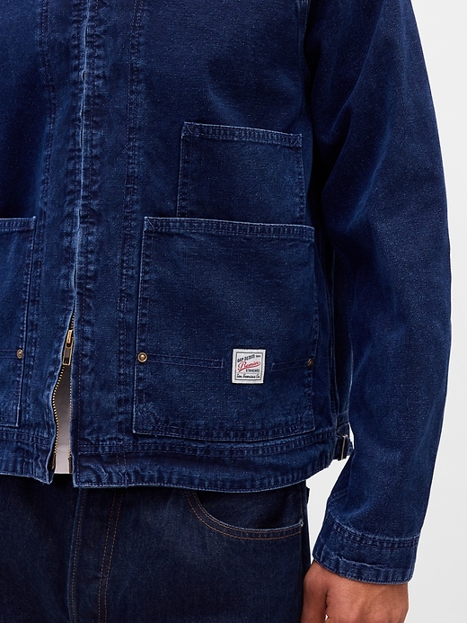 Image number 3 showing, Denim Zip Chore Jacket