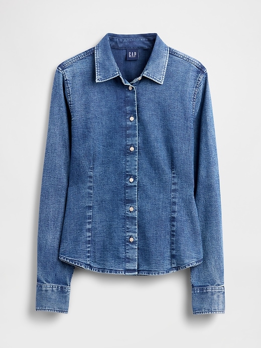 Image number 5 showing, Denim Fitted Shirt