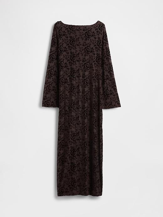 Image number 5 showing, Burnout Velvet Bell-Sleeve Midi Dress