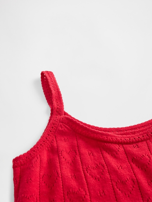 Image number 4 showing, Lightweight CashSoft Pointelle Heart PJ Tank Top