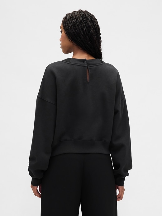 Image number 3 showing, VintageSoft Jewel-Neck Crop Sweatshirt