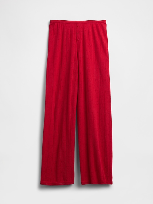 Image number 6 showing, Lightweight CashSoft Pointelle Heart PJ Pants