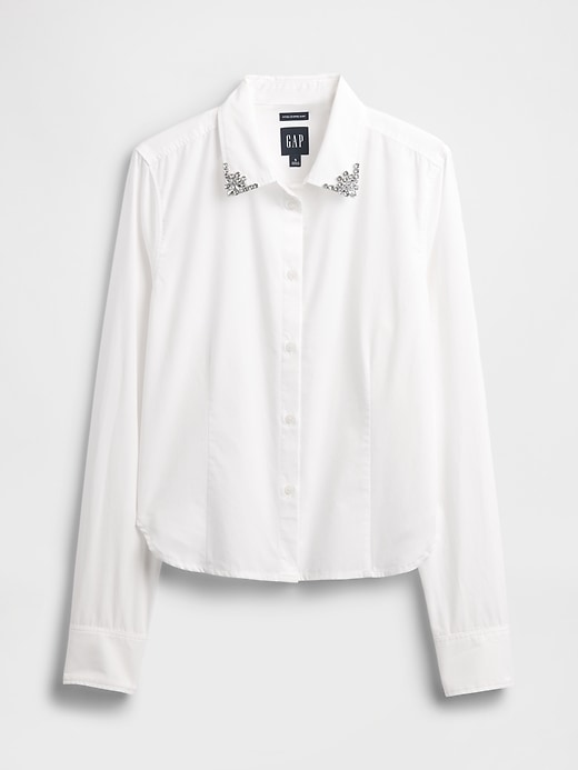 Image number 5 showing, Organic Cotton Fitted Crop Shirt