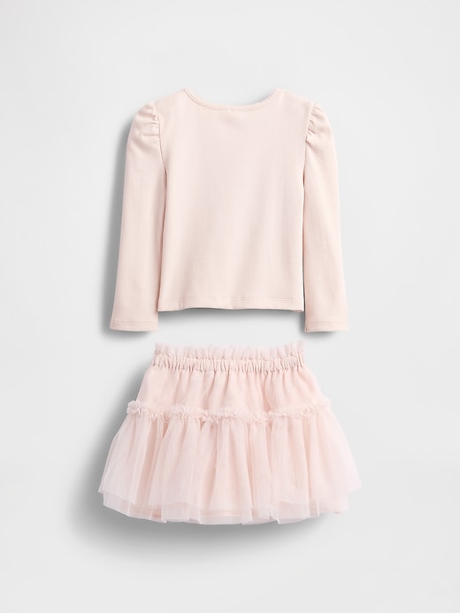 Image number 3 showing, Baby & Toddler Rib & Tulle Outfit Set