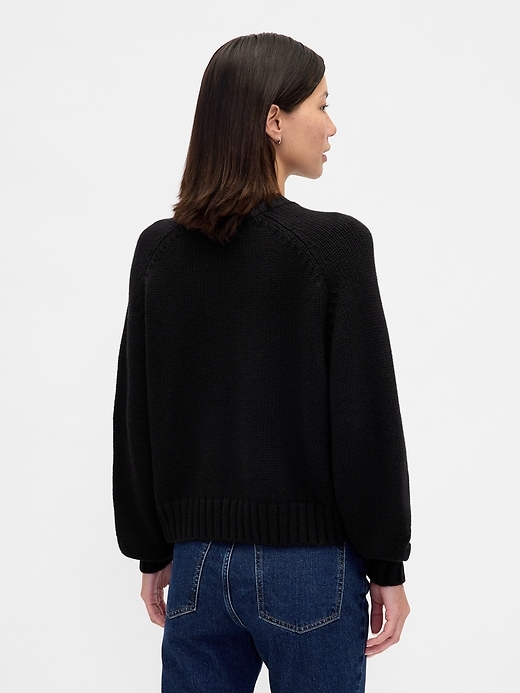 Image number 3 showing, Relaxed Saddle-Sleeve Crewneck Sweater