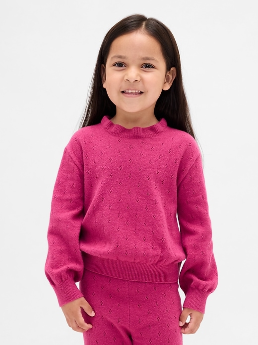 Image number 1 showing, Baby & Toddler CashSoft Pointelle Sweater