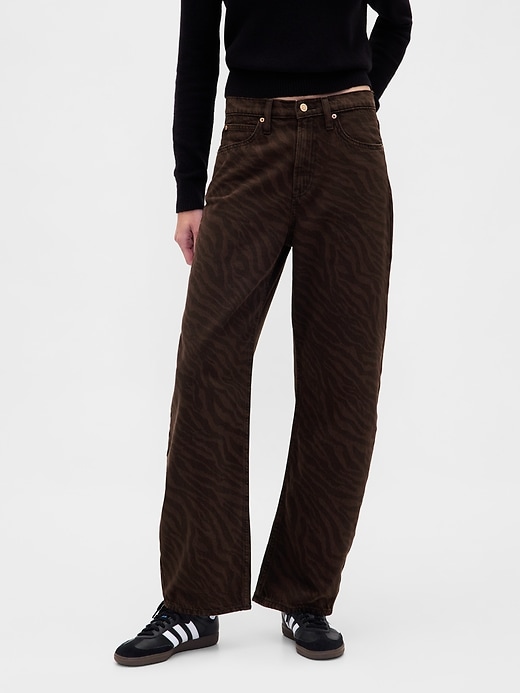 Image number 2 showing, High Rise Barrel Jeans