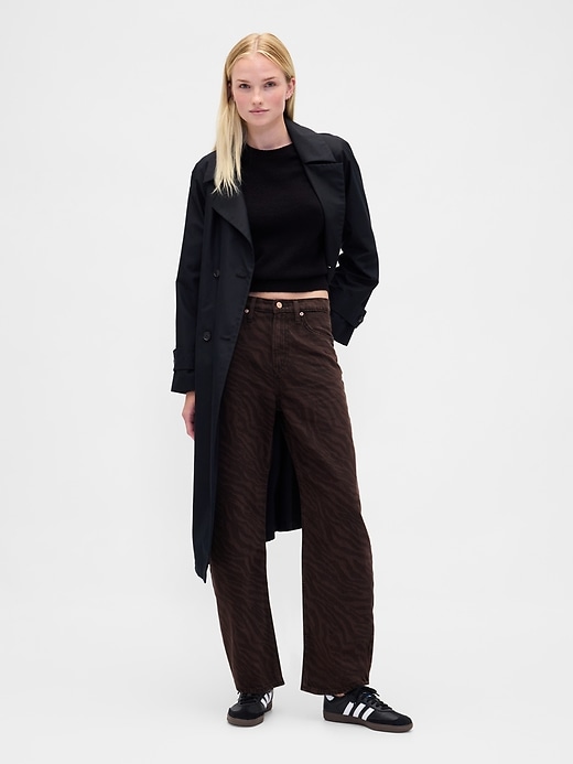 Image number 1 showing, High Rise Barrel Jeans