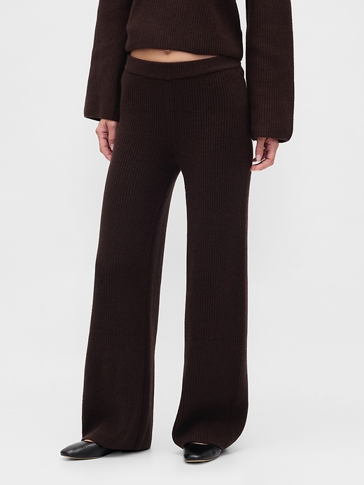 Image number 2 showing, CashSoft Shaker-Stitch Sweater Pants