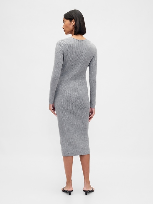 Image number 2 showing, CashSoft Rib Midi Sweater Dress