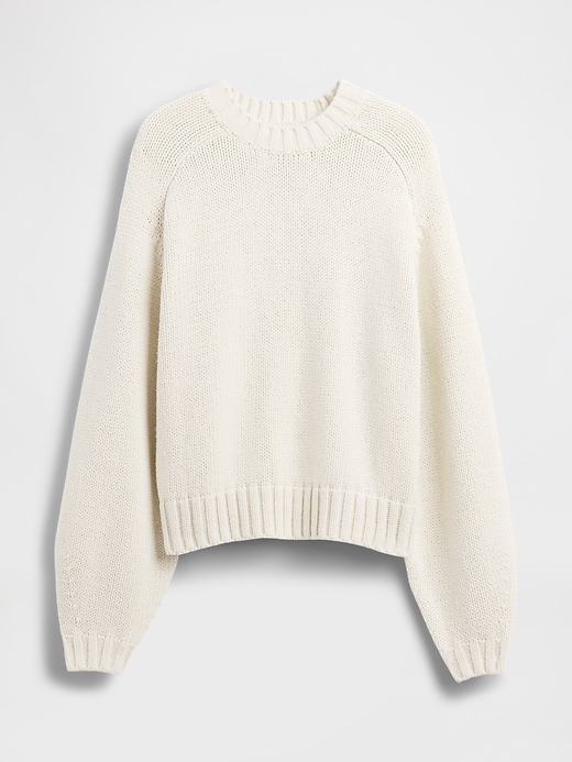 Image number 5 showing, Relaxed Saddle-Sleeve Crewneck Sweater