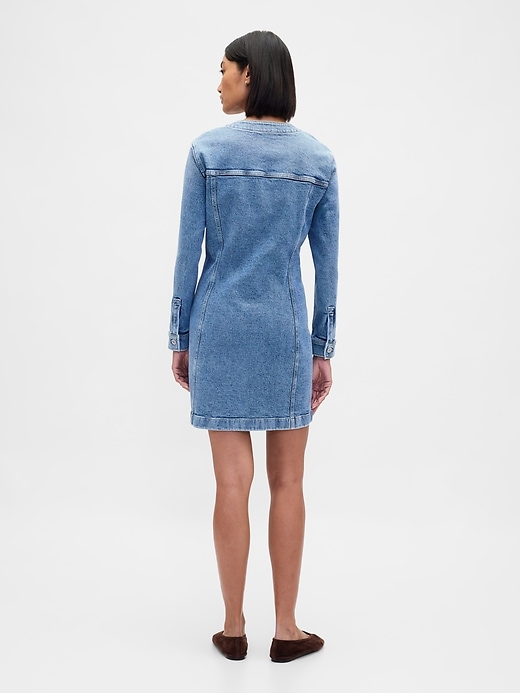 Image number 2 showing, Denim Pocket Mini Dress