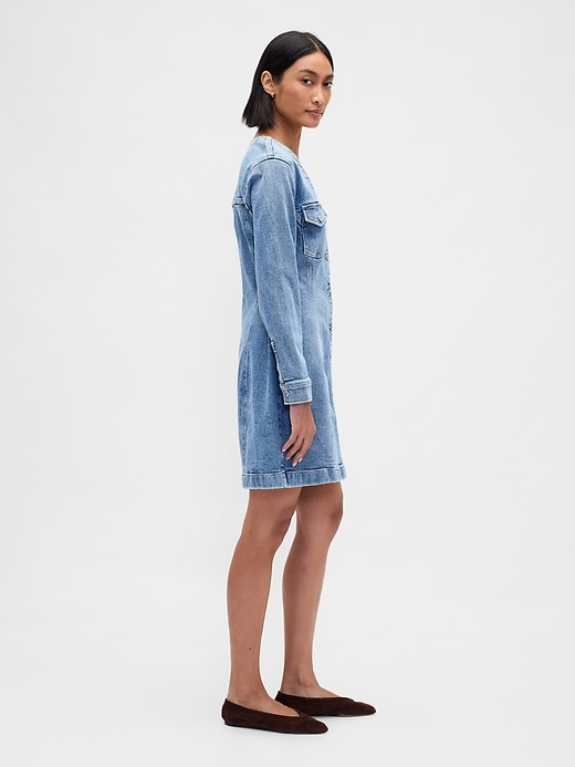 Image number 3 showing, Denim Pocket Mini Dress