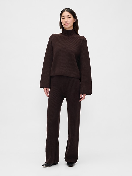 Image number 1 showing, CashSoft Shaker-Stitch Sweater Pants