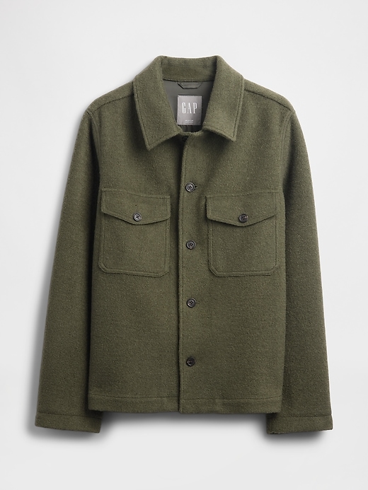 Image number 5 showing, Wool-Blend Relaxed Shirt Jacket