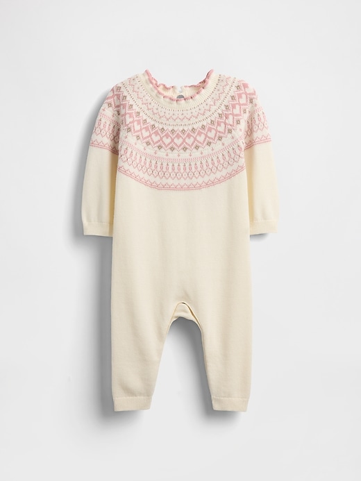 Image number 1 showing, Baby Fair Isle Sweater One-Piece