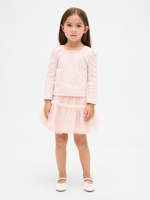 Image number 1 showing, Baby & Toddler Rib & Tulle Outfit Set