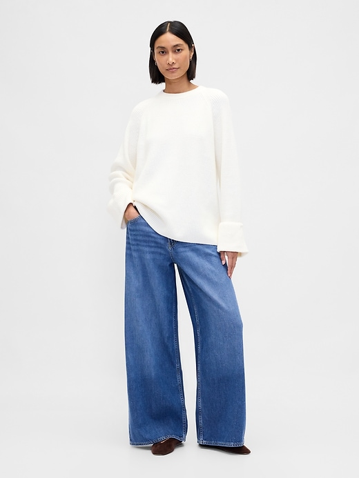 Image number 2 showing, CashSoft Shaker-Stitch Boyfriend Sweater