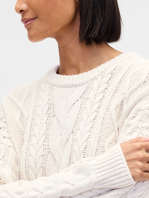 Image number 4 showing, Cable-Knit Mini Sweater Dress