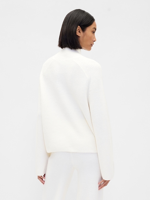 Image number 3 showing, CashSoft Shaker-Stitch Turtleneck Sweater