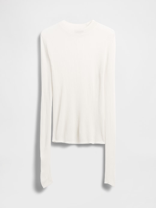 Image number 5 showing, High-Neck Sheer Sweater