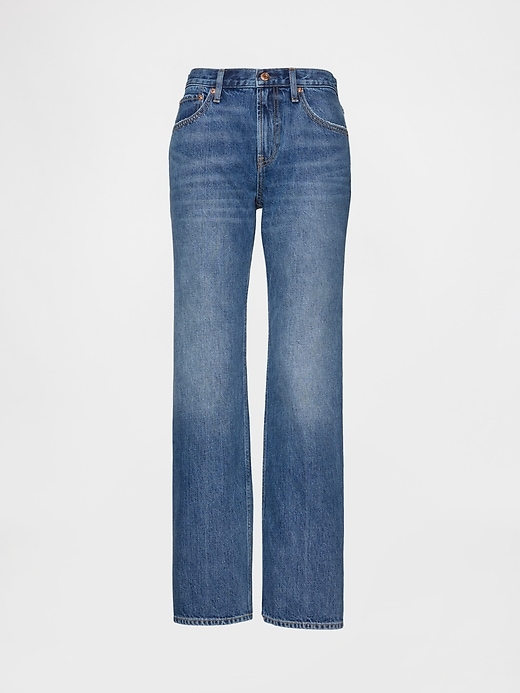 Image number 5 showing, Mid Rise Rigid Relaxed Straight Jeans