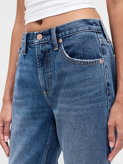 Image number 7 showing, Mid Rise Rigid Relaxed Straight Jeans