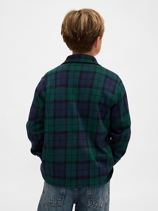 Image number 3 showing, Kids Knit Jersey Plaid Shirt
