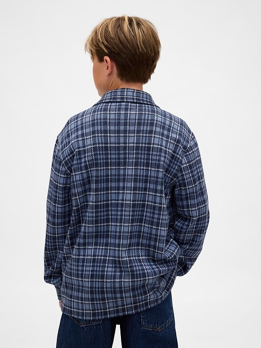 Image number 3 showing, Kids Knit Jersey Plaid Shirt