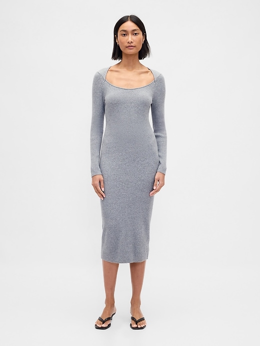 Image number 1 showing, CashSoft Rib Midi Sweater Dress