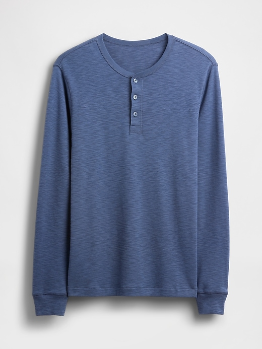 Image number 5 showing, Double-Knit Henley T-Shirt