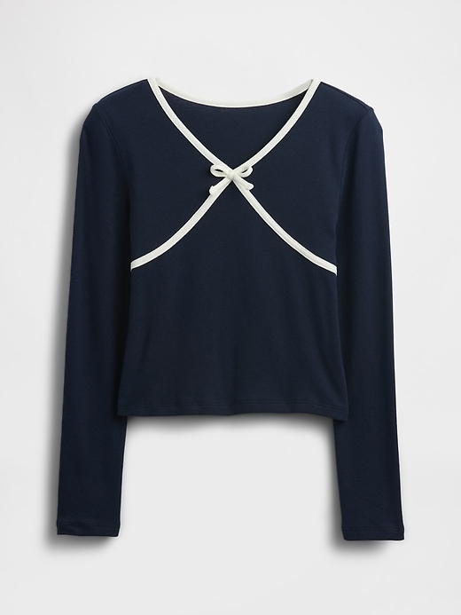 Image number 2 showing, Kids Cross Front Bow T-Shirt